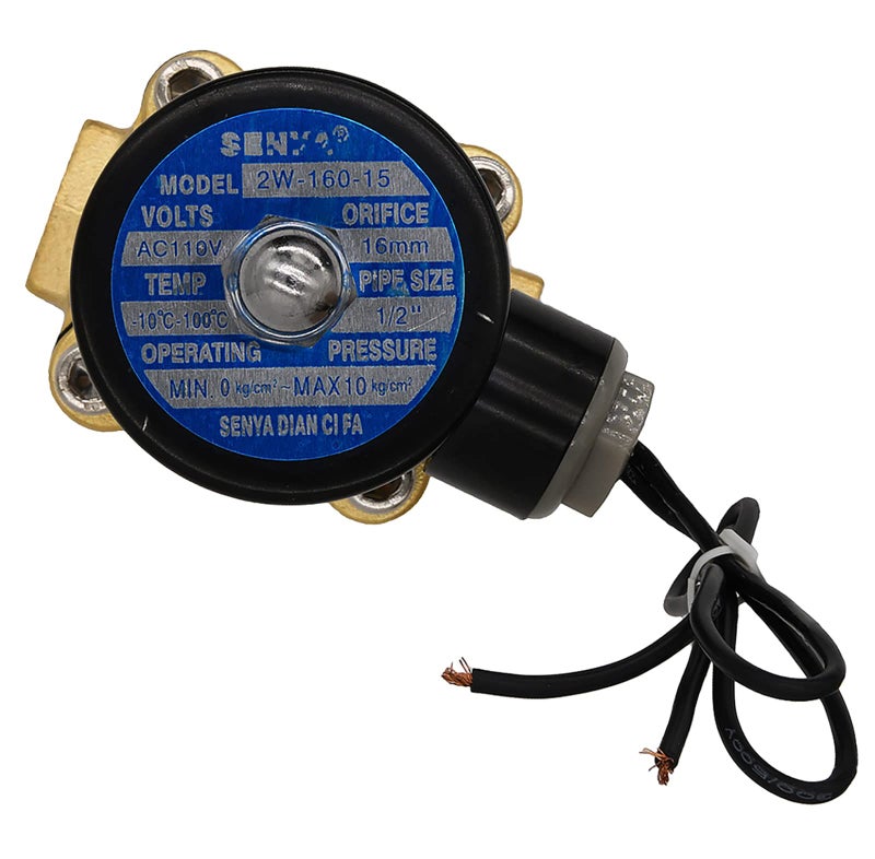 KAKO 1/2" Brass Electric Solenoid Valve,110v Ac Brass Electric Solenoid Valve for Water Air Gas Fuel Oil - Image 5