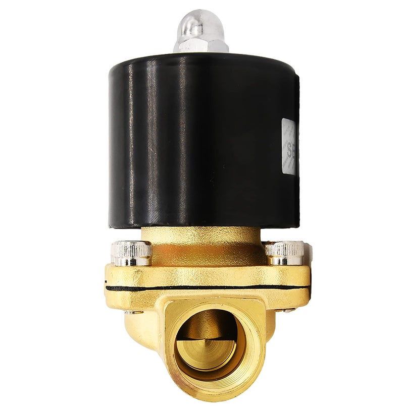 KAKO 1/2" Brass Electric Solenoid Valve,110v Ac Brass Electric Solenoid Valve for Water Air Gas Fuel Oil - Image 4
