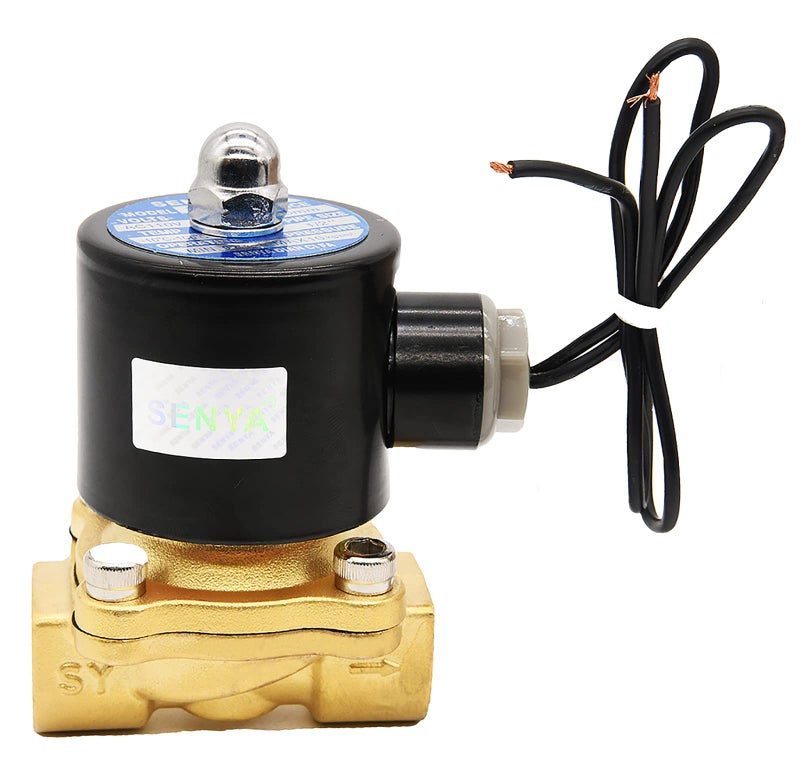 KAKO 1/2" Brass Electric Solenoid Valve,110v Ac Brass Electric Solenoid Valve for Water Air Gas Fuel Oil - Image 1
