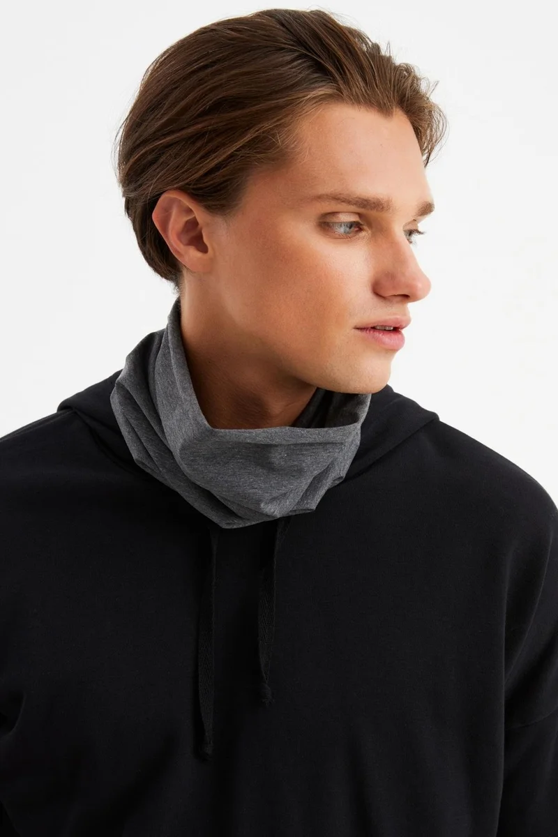 بوتيكجيز Smoked Men's 4-function Protective Cotton, Flexible, Anti-Sweat, Bandana, Neck Collar, Buff, Mask