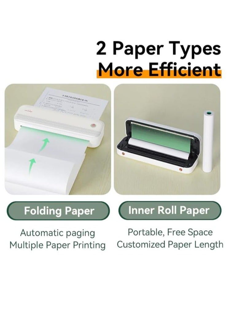 بيري بيدج بيريبيج طابعة حرارية صغيرة انيقة P40، حروف امريكية 8.25 انش × 11.7 انش، بلوتوث محمول ولاسلكي، لا تحتاج الى حبر، متوافقة مع اندرويد واي او اس، للوثائق والوشوم والصور، ابيض - Image 4