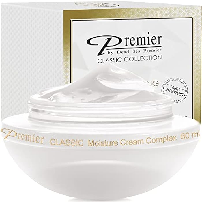 Premier Dead Sea Classic moisture complex cream normal to dry skin, sensitive skin, Anti-Aging to Smooth Wrinkles, Lightweight, Non-greasy Facial Cream, Vitamin A & E, Ginkgo 2.4 FL.oz - Image 1