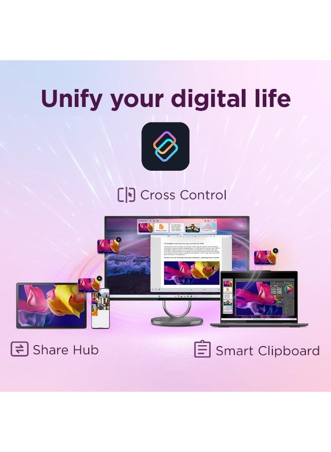 Lenovo Idea Tab Plus Tablet | 12.1 Inch 2.5K LCD Display | 16:10 | MediaTek Dimensity 6400 | Integrated Arm Mali-G57 Graphics | 8GB RAM | 256GB Memory | Android 15 | Sand Rose Colour | Includes Pen - Middle east version - Image 3