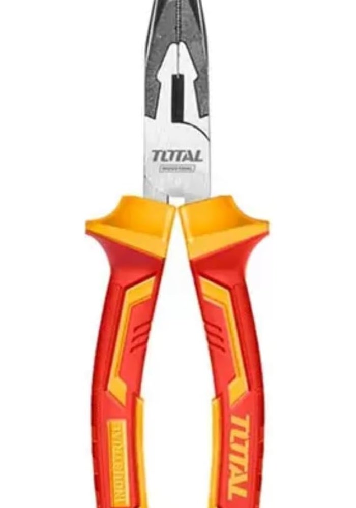 TOTAL Insulated Flat Nose Pliers 200mm - Image 1