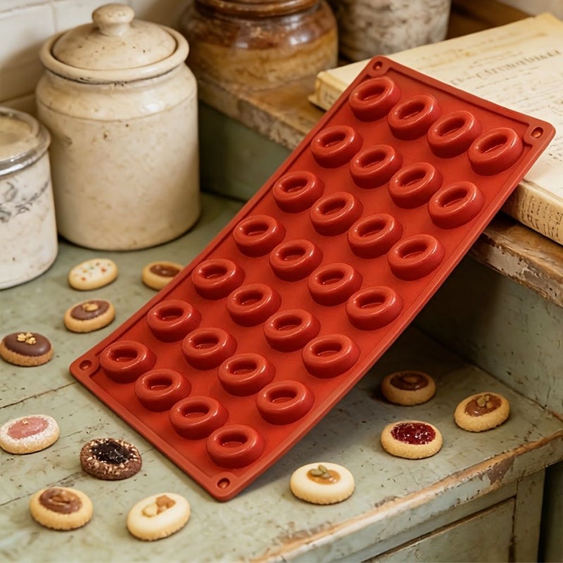 An Oval Silicone Mold with Concave Center for Candy Jelly Chocolate Ice Cube Making Model Qh 1pc Suitable for Refrigerator Oven Microwave Dishwasher Ideal for Birthday Party Family Gathering Christmas - Image 2