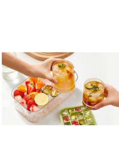 KASTWAVE "Ice Cube Tray with Lid and Bin, 64 Pcs Food Grade PP Sphere Ice Cube Mold Making for Whiskey, Cocktail, Drink(Green） "  - Image 4