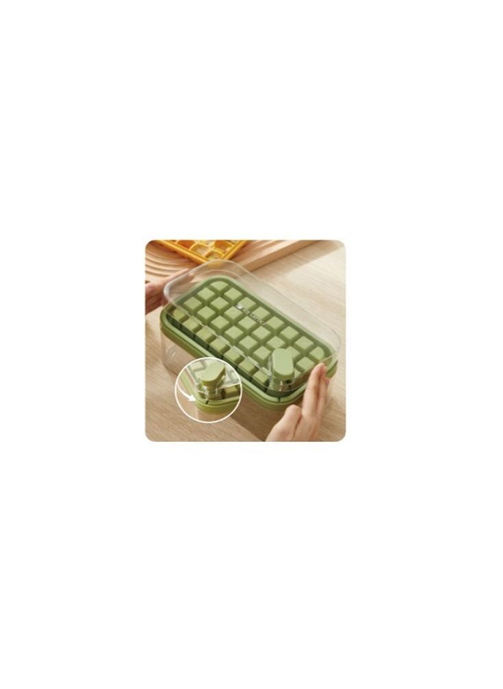 KASTWAVE - "Ice Cube Tray with Lid and Bin, 64 Pcs Food Grade PP Sphere Ice Cube Mold Making for Whiskey, Cocktail, Drink(Green） " - Image 1