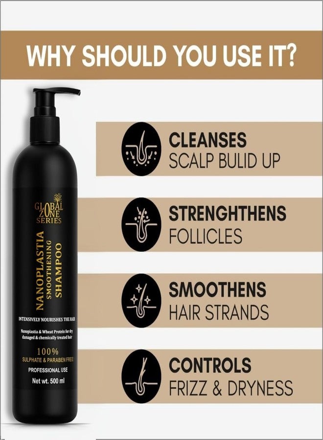 Nexify india Global Zone Series Premium Nanoplastia Smoothening Shampoo and Hair Mask, 500ml Each, Sulphate and Paraben-Free - Image 4