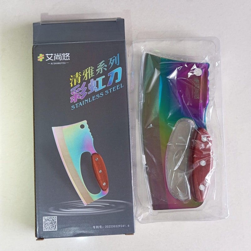 Defflo Japanese Butcher Knife for Meat Cutting High Carbon Stainless Steel Chefs Knife Labor Effort Saving Cleaver Noodles Knife with Wooden Handle Ultra Sharp Boning Knife for Home Restaurant - Image 1