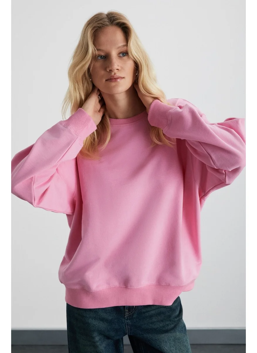 GRIMELANGE Karıus Women Pink Sweatshirt