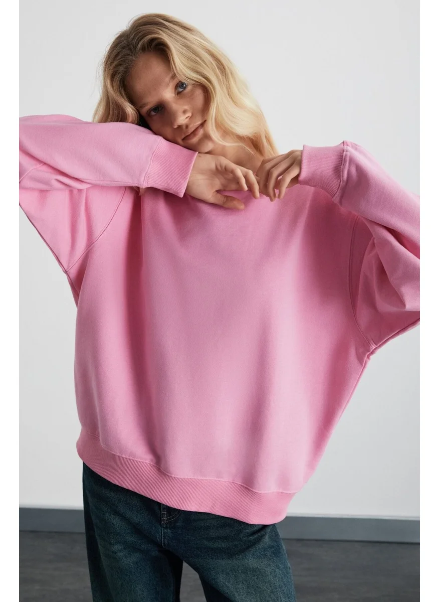 GRIMELANGE Karıus Women Pink Sweatshirt