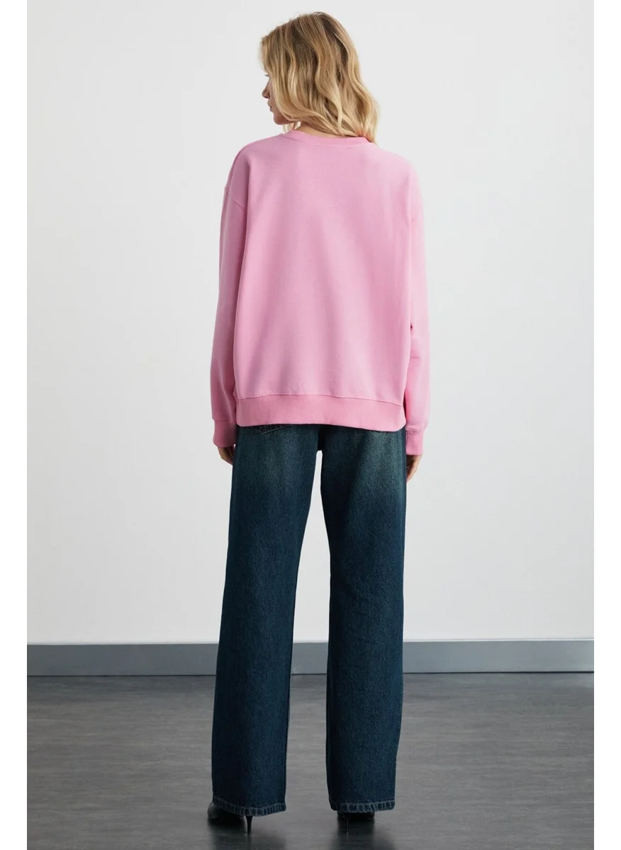GRIMELANGE Karıus Women Pink Sweatshirt