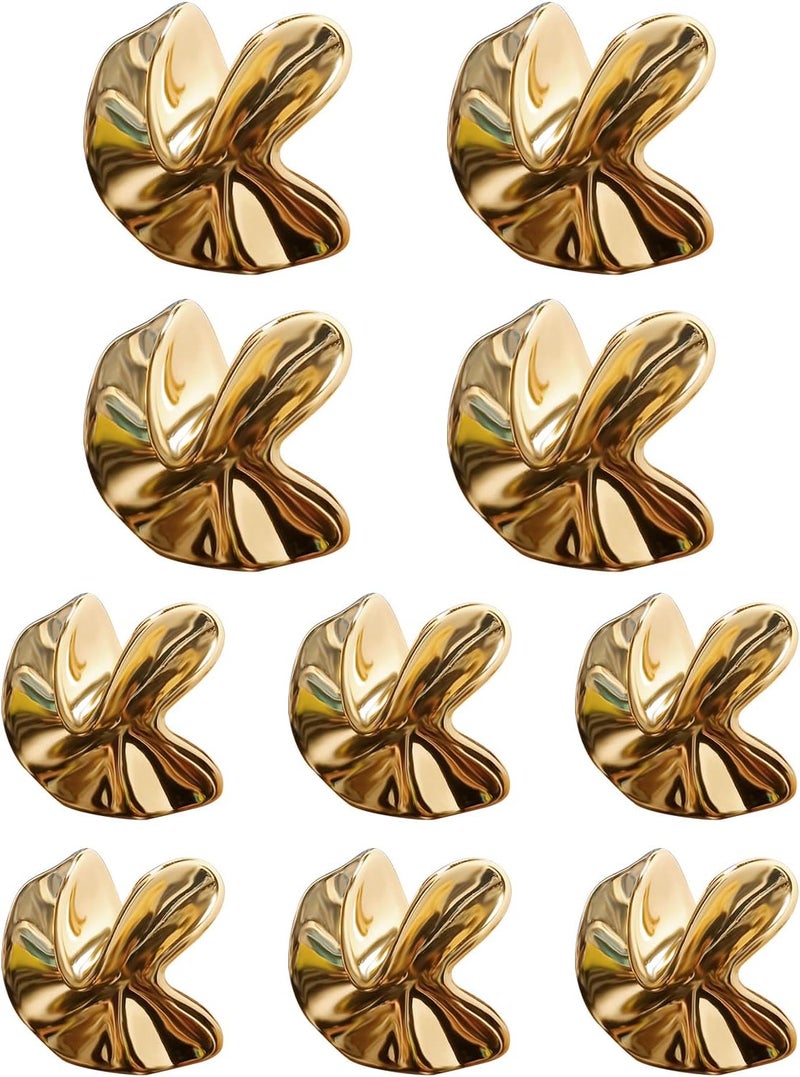 Galvanized Gold Buttons 4 Pcs 24mm 6 Pcs 20mm Durable Zinc Alloy Construction Metal Buttons - Unique Stylish Designs Sewing Buttons for Uniforms Dresses Suits Blazers Diy Crafts - Image 1