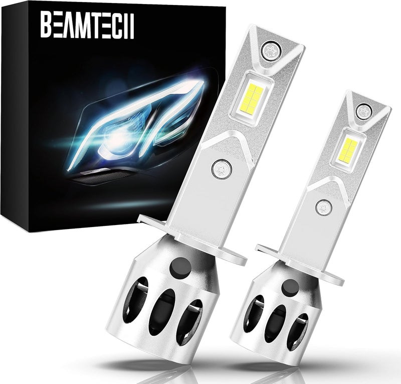 BEAMTECH H1 Bulbs, 300% Brighter 6500K White Fog Light, Pack of 2 - Image 1
