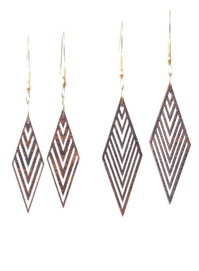 ORENAME Wooden Earrings Set of 6 Pairs Wooden Earrings for Women and Girls, light-weighted Traditional - Image 3