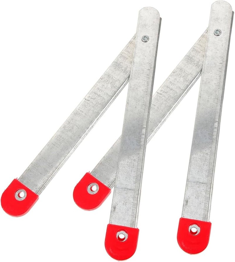 2 Sets Folding Ladder Hinge Replacement Parts with Tie Rod for Hinge Arms - Image 2