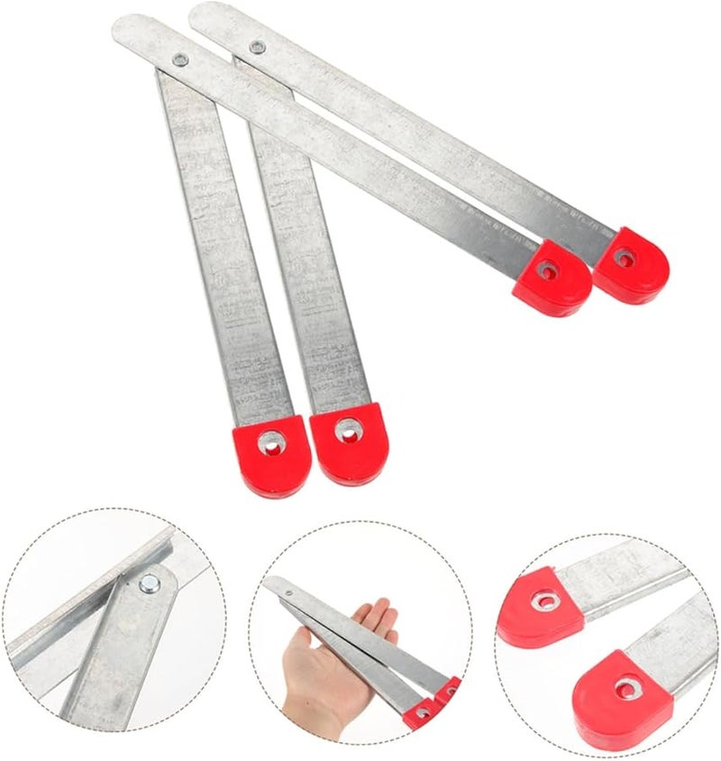2 Sets Folding Ladder Hinge Replacement Parts with Tie Rod for Hinge Arms - Image 5