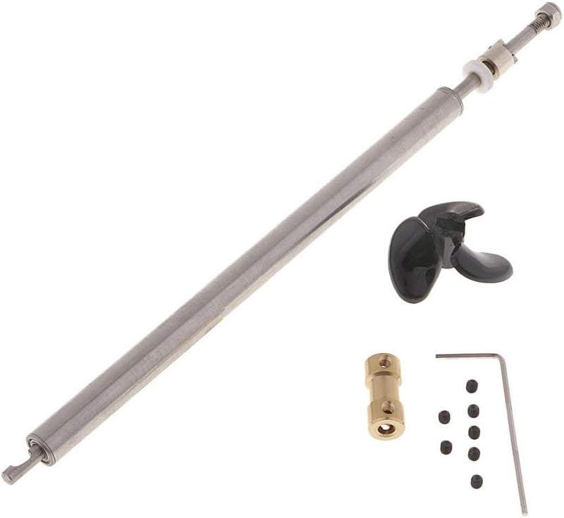 klarako RC Boat Parts Set Shaft Kit R 3mm Shaft+ Sleeve+ Propeller + Coupler Joint  for 4mm motor shaft, 8x8x200mm - Image 2