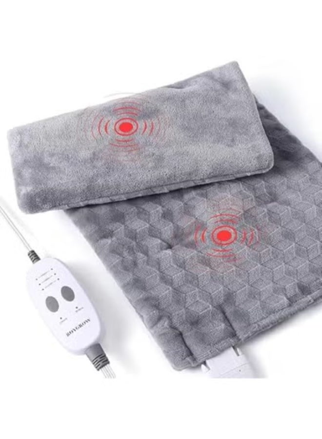 Premium Weighted Heating Pad with Integrated Vibration Massage – Deep Pressure Thermal Wrap for Full Body Relief – Multiple Relaxation Modes & Heat Settings for Muscle Recovery - Image 1