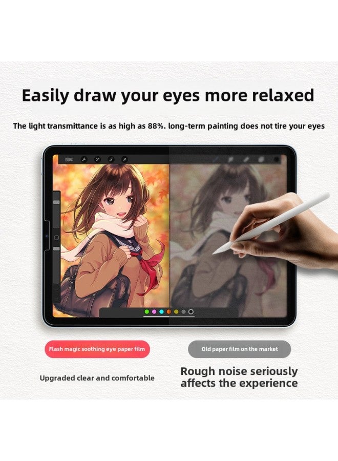 For IPad Paper Film Pro11 Magnetic Air4/5 Detachable Mini6 Matte 8/9 Generation 10 Flat 2022-Color:Single Piece  Kokuyo Paper Feel | Professional Writing And Drawing-Size:Ipadpro/air 3-10.5inch - Image 5