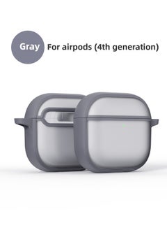 For Apple Airpods 4 Generation Bluetooth Headset Protective Case Frosted Drop-resistant AirPods3/2 Generation Protective Case-Color:Grey-Applicable Model:Airpods Pro