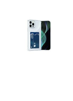 Clear Wallet Phone Case for iPhone 15 Pro Max Upgrade Card Slot Case Slim Fit Protective Soft TPU Shockproof Cover with Cute Card Holder - Transparent