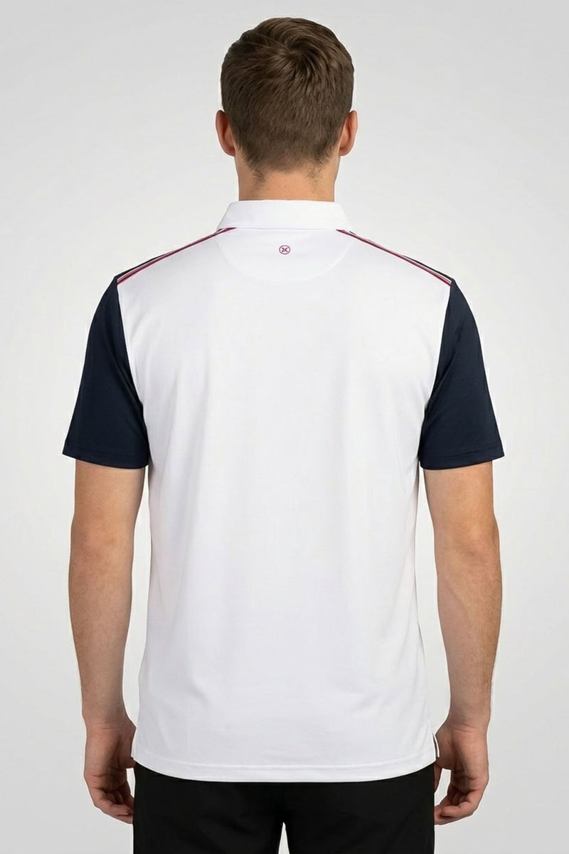 Ping Men Sportswear Fit Short Sleeves Training Polo Shirt, White - Image 4