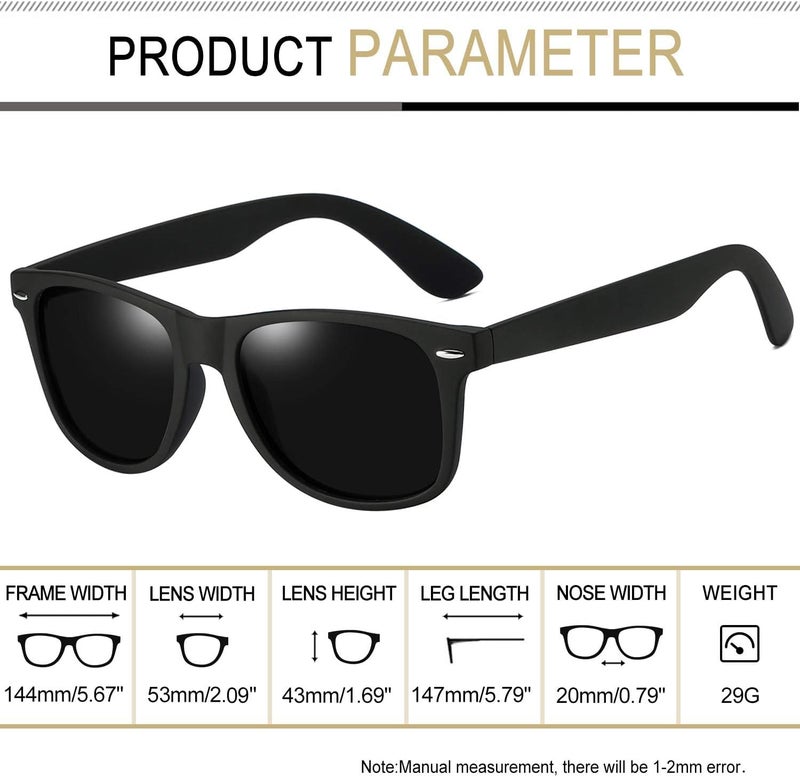Joopin Square Sunglasses Men Women Polarized UV Protection Classic Trendy Lightweight Designer Sun Glasses for Driving Fishing Hiking Golf - Image 4