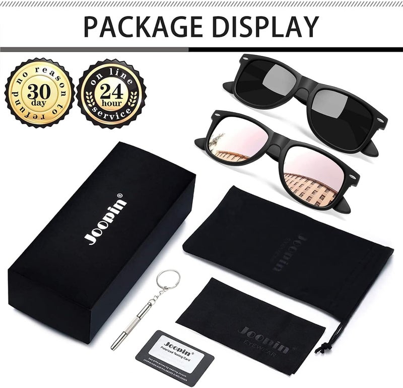 Joopin Square Sunglasses Men Women Polarized UV Protection Classic Trendy Lightweight Designer Sun Glasses for Driving Fishing Hiking Golf - Image 5