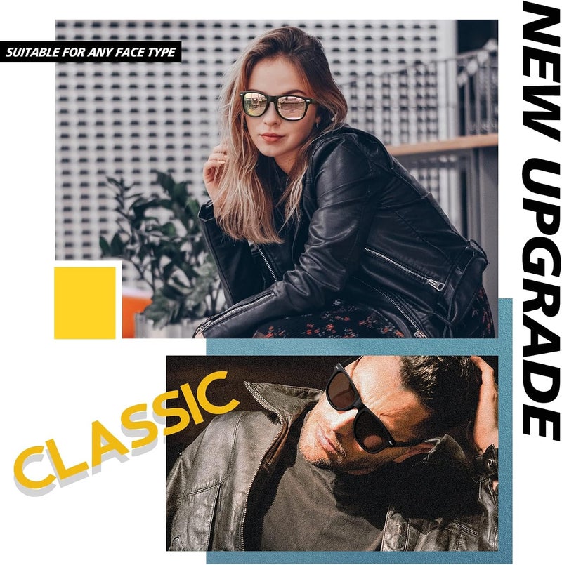 Joopin Square Sunglasses Men Women Polarized UV Protection Classic Trendy Lightweight Designer Sun Glasses for Driving Fishing Hiking Golf - Image 2