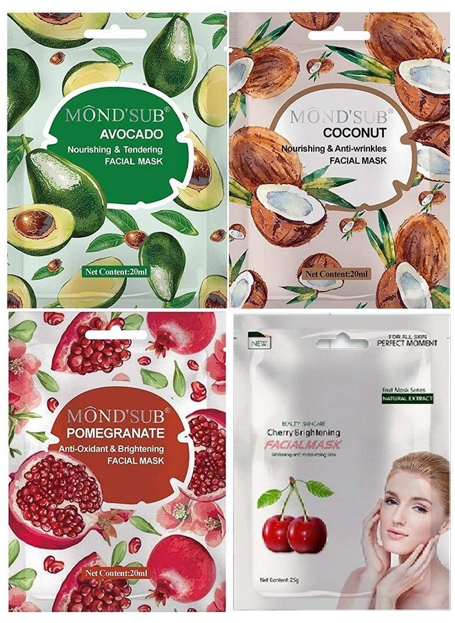 Mond'sub MOND'SUB Soothing and Relaxing Mask sheet Combo (Pack of 4)  - Image 1