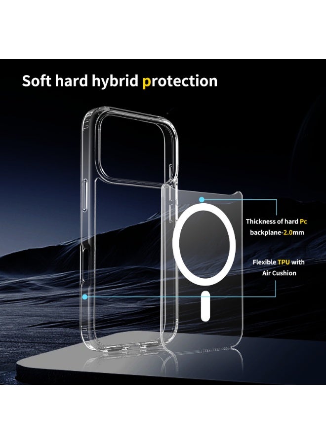 iPhone 17 Pro Max Case Cover Clear Magsafe Non-Yellowing Case iPhone 17 Pro Max Bumper Drop Protection Scratch-Resistant Cover For iPhone 17 Pro Max Cover 6.9-inch - Image 3