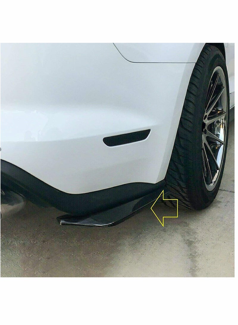 KASTWAVE Rear Bumper, Canard Diffuser Splitter, Valence Spoiler Fin Lip Trim, Universal Fit (Carbon Fiber Pattern) 4.48""x17.63"" - Image 5