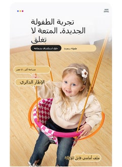 XiuWoo Toddler Baby Swing Seat with Backrest with Heavy Duty Rope Play Secure Kids Swing Set, Secure Soft Canvas with Seat Belt for 6 Months -14 Years Old  - Image 2