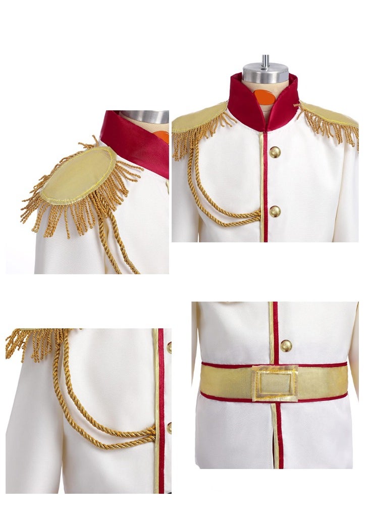 Beauenty - Boys Prince Charming Costume Kids Medieval Royal Prince Outfit Toddler Prince King Halloween Birthday Fancy Dress Up Costumes - Image 1