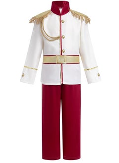 Boys Prince Charming Costume Kids Medieval Royal Prince Outfit Toddler Prince King Halloween Birthday Fancy Dress Up Costumes