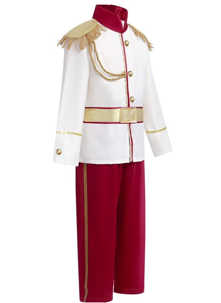 Beauenty - Boys Prince Charming Costume Kids Medieval Royal Prince Outfit Toddler Prince King Halloween Birthday Fancy Dress Up Costumes - Image 1