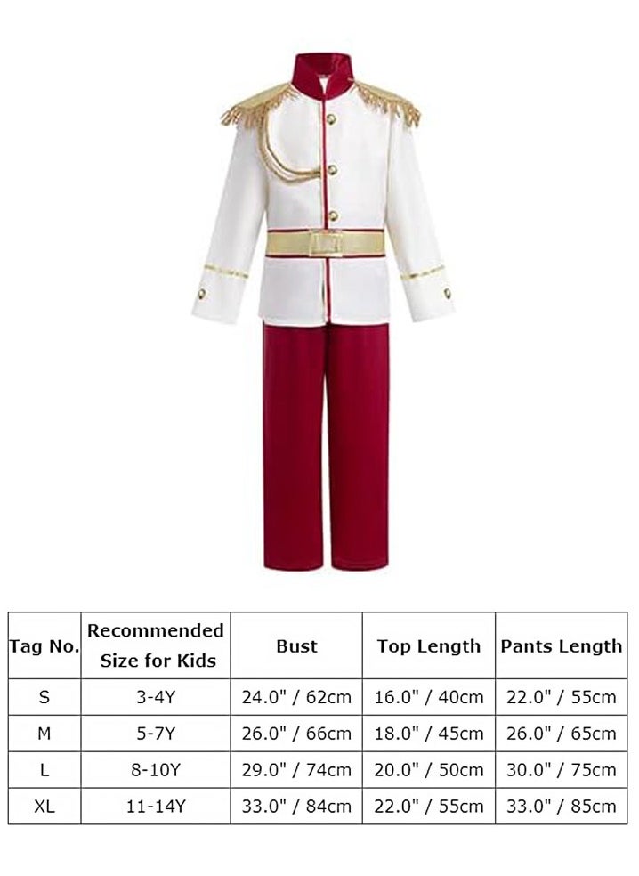 Beauenty - Boys Prince Charming Costume Kids Medieval Royal Prince Outfit Toddler Prince King Halloween Birthday Fancy Dress Up Costumes - Image 1