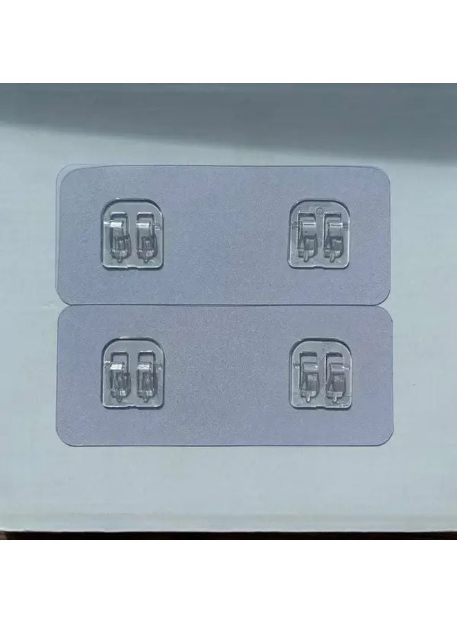 2pcs Self Adhesive Wall Hooks Heavy Duty No Drill Installation Suction Cup Shower Caddy - Image 1