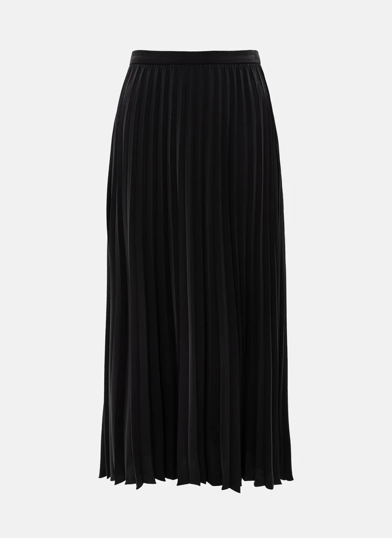 ليتشي تنورة ميدي مطوية من قماش خفيف