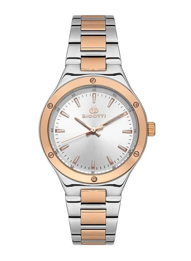 BIGOTTI Bigotti - Quotidiano Women Watch | Stainless SteelBrass Case | Analog | Round Dial | Mineral Glass | Japanese Quartz | Water Resistant 30 Meters