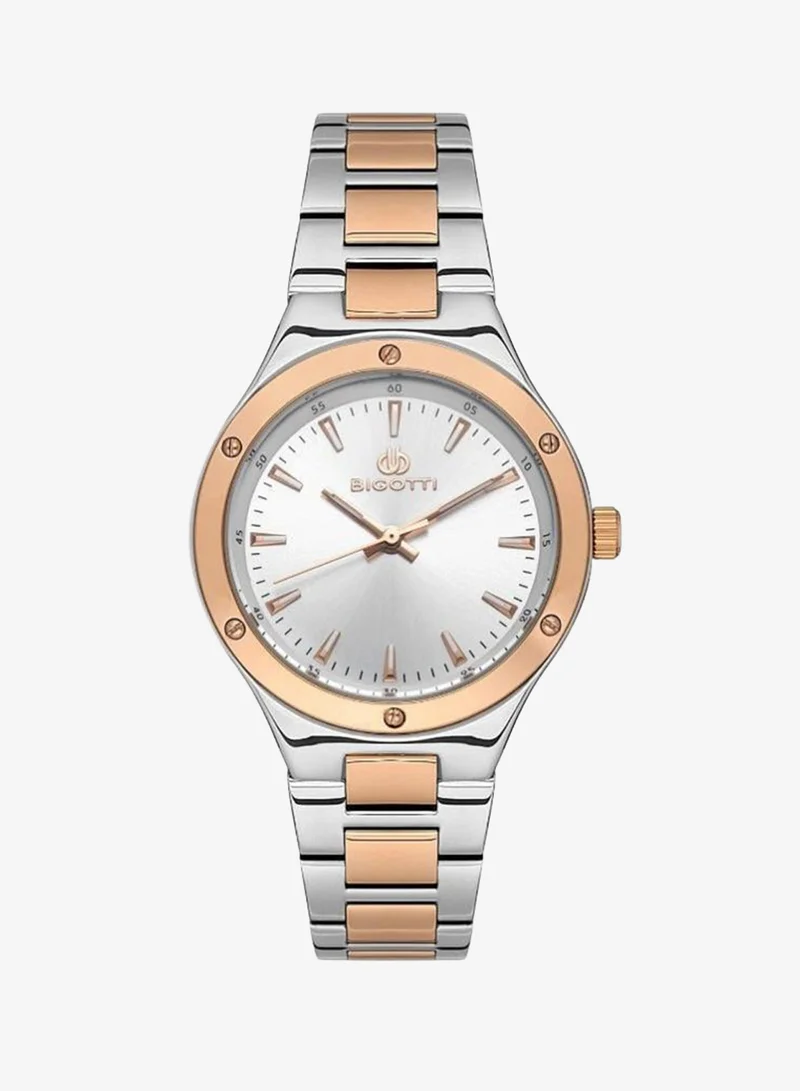 BIGOTTI Bigotti - Quotidiano Women Watch | Stainless SteelBrass Case | Analog | Round Dial | Mineral Glass | Japanese Quartz | Water Resistant 30 Meters
