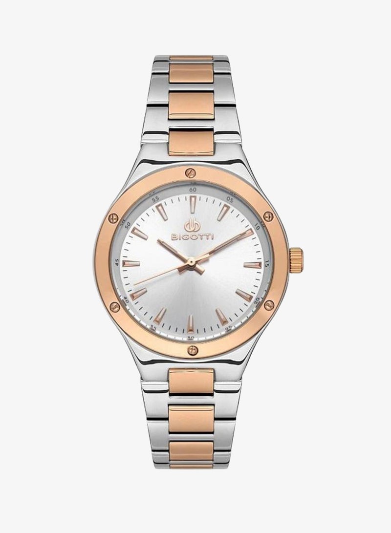 Bigotti - Quotidiano Women Watch | Stainless SteelBrass Case | Analog | Round Dial | Mineral Glass | Japanese Quartz | Water Resistant 30 Meters - Image 2