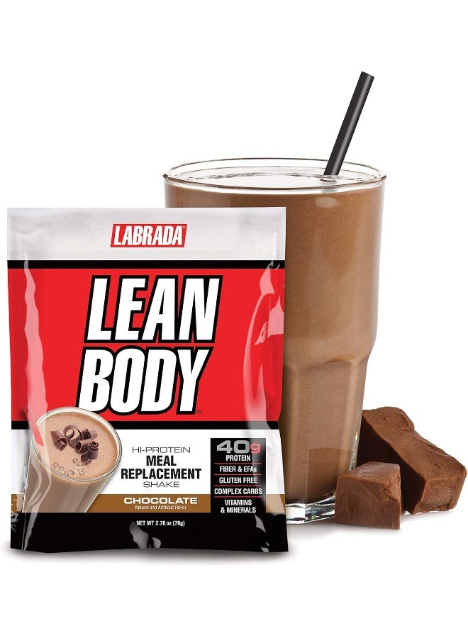 LABRADA Nutrition Lean Body Hi-Protein Meal Replacement Shake (Chocolate, Pack Of 20, 2.78Oz/79 G Each) - Image 2