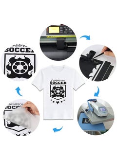 SYOSI Black HTV Heat Transfer Vinyl Bundle 20 Pack Iron on for T Shirt Cricut Silhouette Cameo or Press Machine Everyday Bags Totes 12inx10in  - Image 5