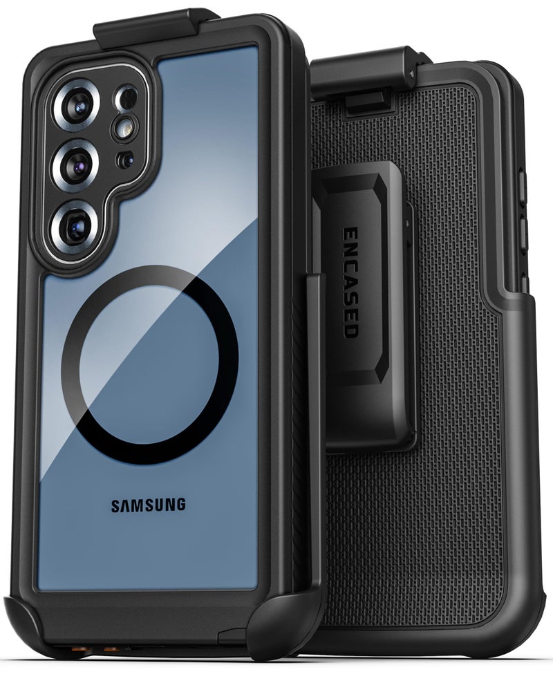 Encased Waterproof Belt Case for Samsung Galaxy S25 Ultra with Holster Clip FullBody 360 Protective Cover with Builtin Screen Protector IP68 Submersible - Image 2