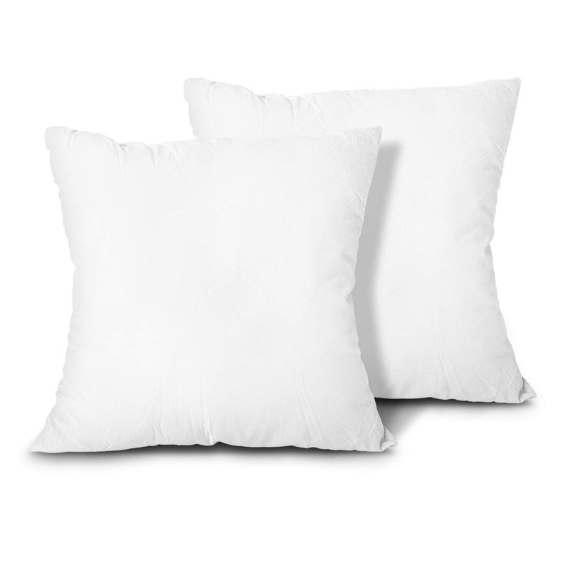 Cottington Lane Cushion 12x12 Set of 2 White Fillers Microfibers Cushion Fillers Set 12 inch x 12 inch Pack of 2 White Solid Micro Fibre Cushion Fillers 12x12 Inches CushionSofa CushionsDecorative  - Image 1