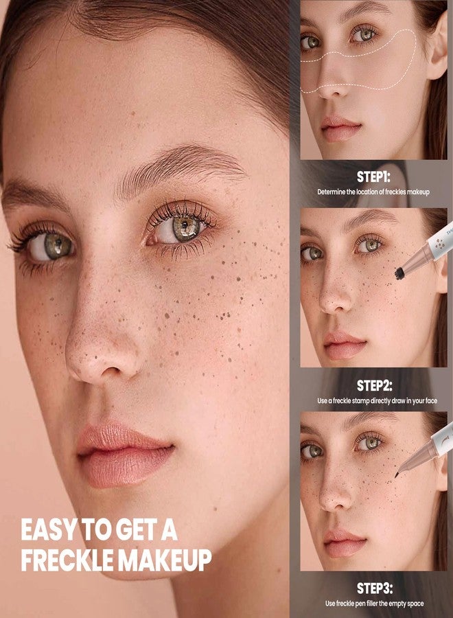 pudaier 2-in-1 Dual Ended Microblading Freckle Pen & Freckle Stamp,Waterproof Freckle Stamp & Precise 15°Tip for Natural Lifelike Freckle Makeup,Perfect Make up,Last 24Hrs. - Image 3
