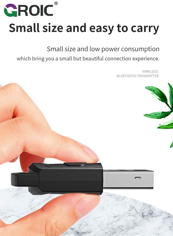 GROIC Universal Plug and Play Bluetooth 5.0 Sound Transmitter, Wireless Bluetooth Transmitter Receiver, Professional Plug and Play BT Sound Transmitter for PC  - Image 4