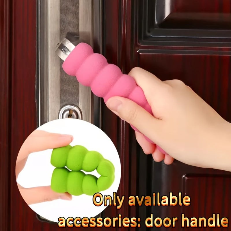 8 Black EVA Door Handle Protectors Anti Static Collision Resistant Wall Guard Set - Image 5
